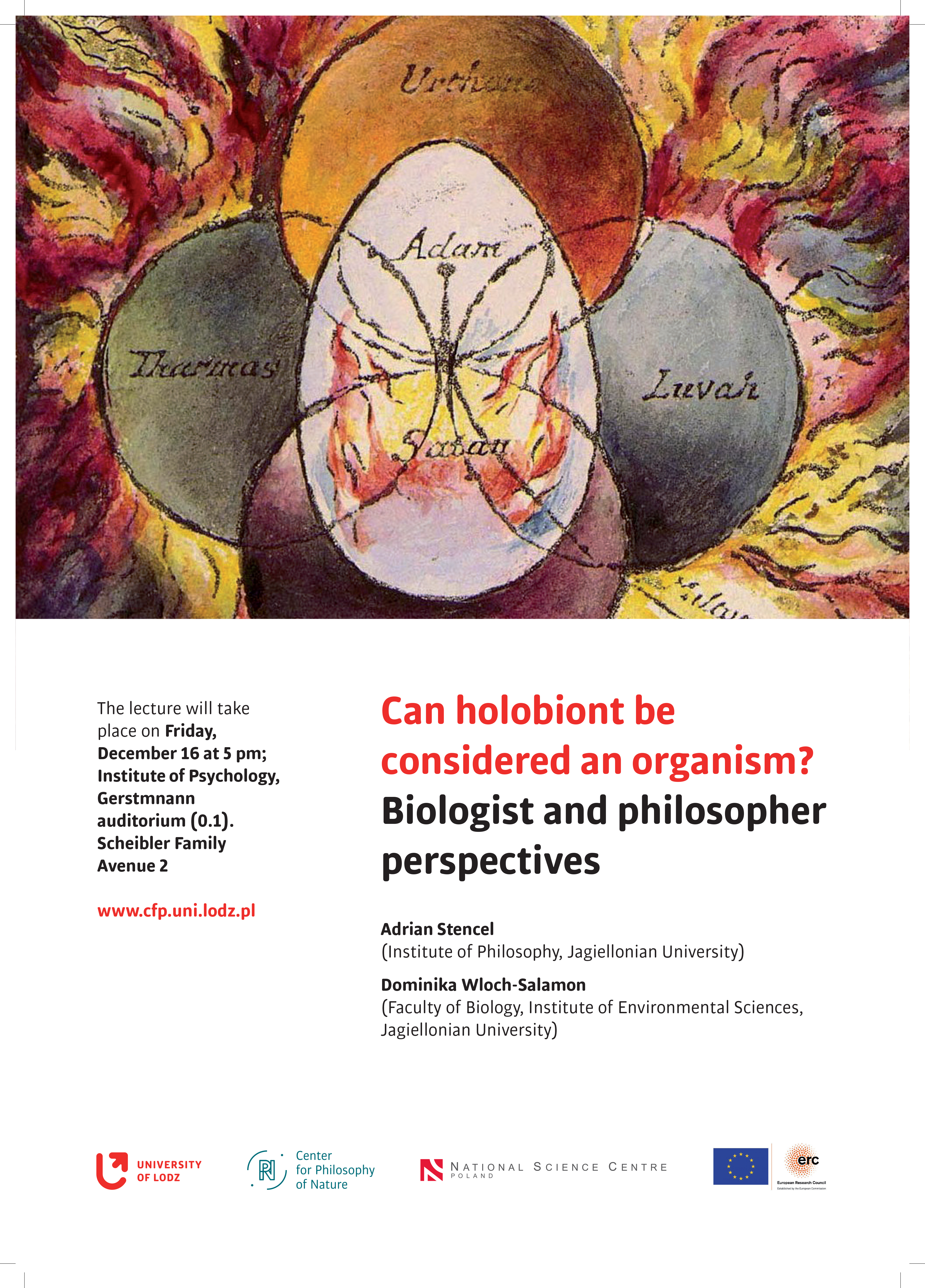 plakat wydarzenia- Can holobiont be considered an organism? - biologist and philosopher perspectives
